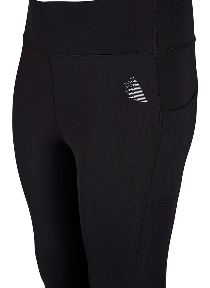 CORE, POCKET TIGHTS – Legginsy sportowe z kieszeniami na bokach, Black, Packshot image number 2
