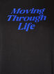 Bawelniany T-shirt z napisem, Czarne, Packshot image number 2