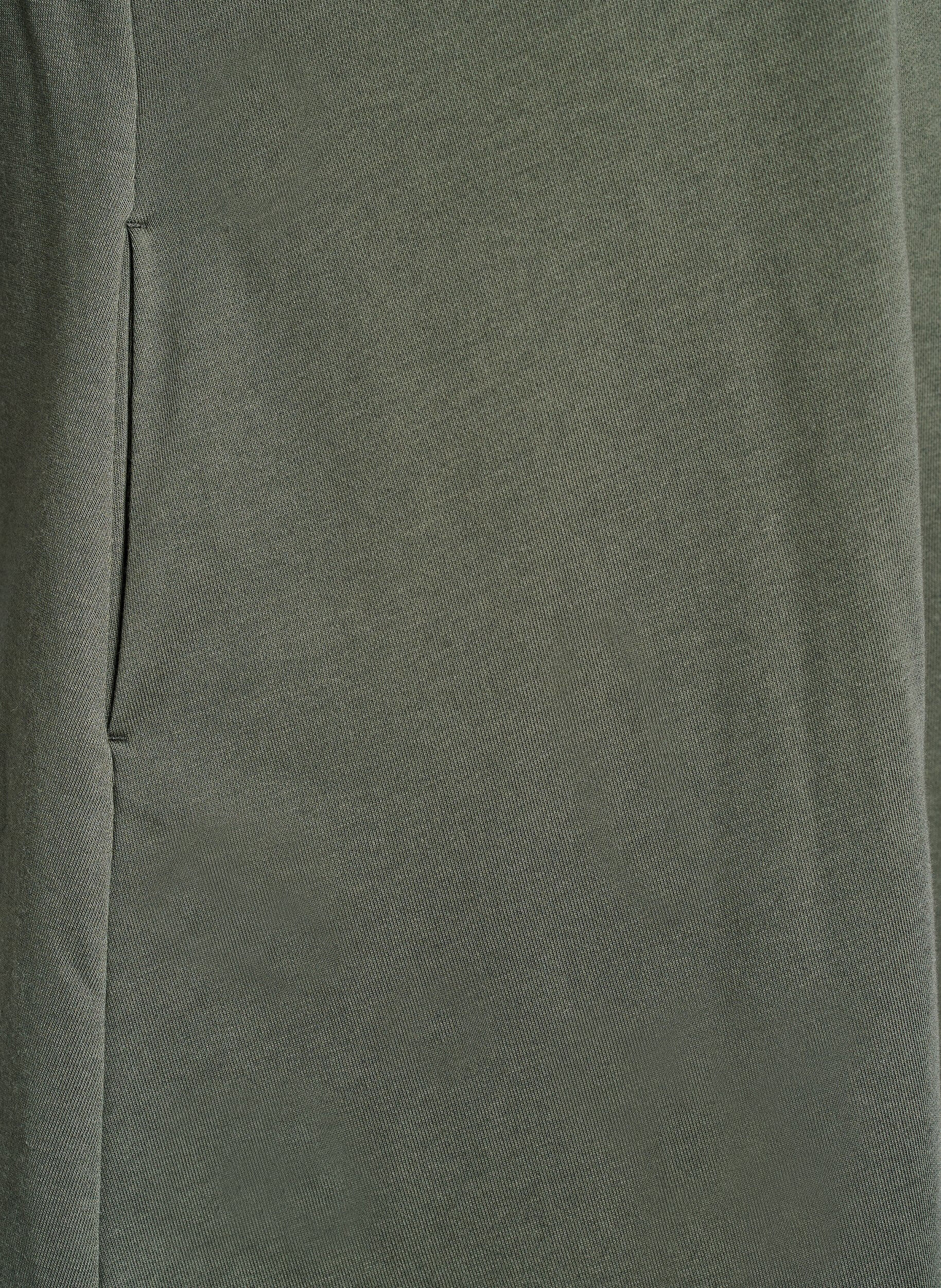 Zizzi Dzersejowa sukienka do kolan z kieszeniami w ksztalcie litery A, Zielony, Packshot image number 3