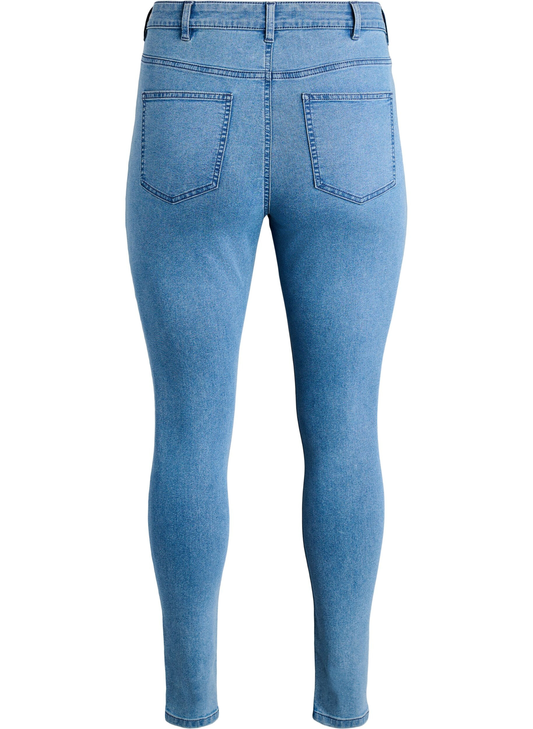 ZizziJeansy super slim z wysokim stanem Amy, Niebieskie, Packshot image number 1