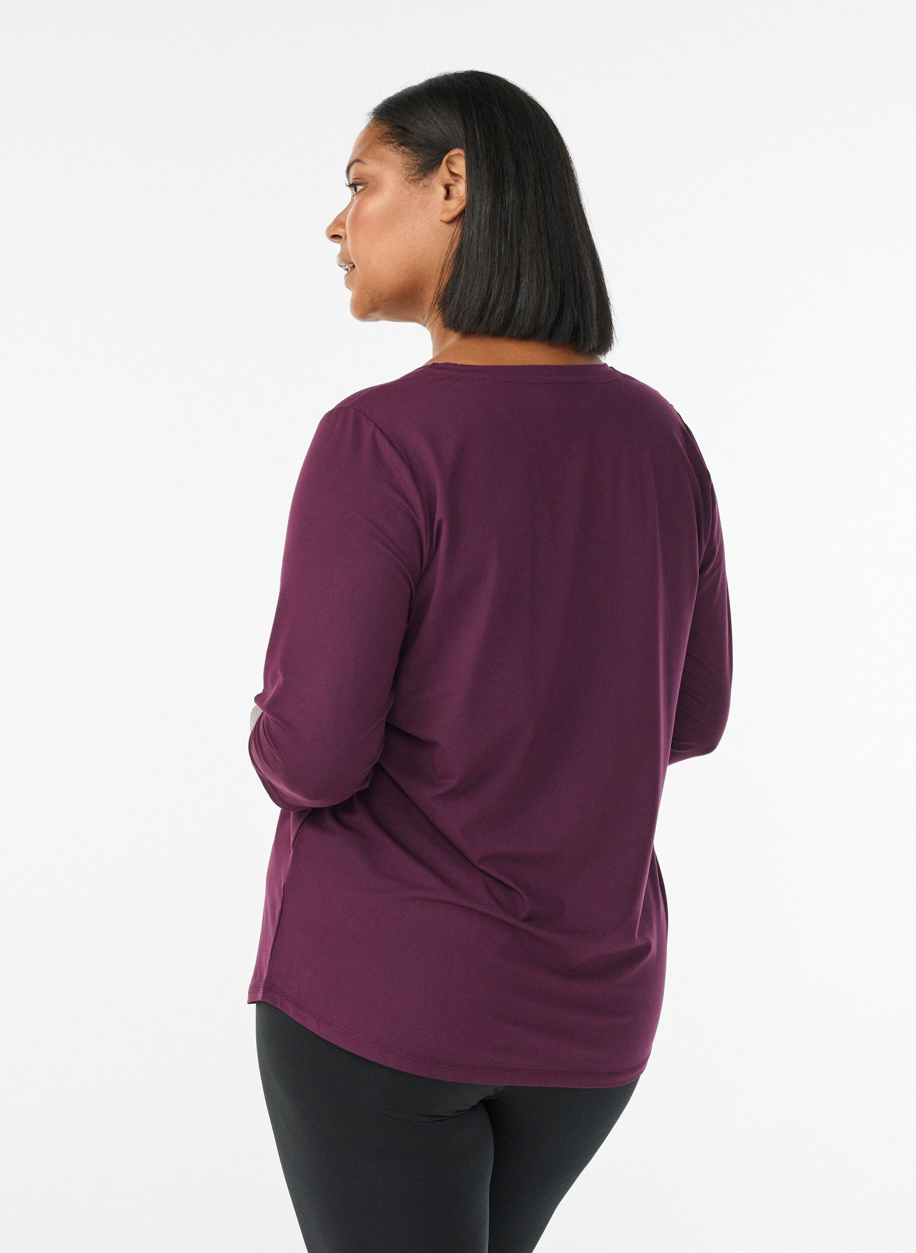 Zizzi Bluzka treningowa z rekawami 3/4, Fioletowy, Model image number 2
