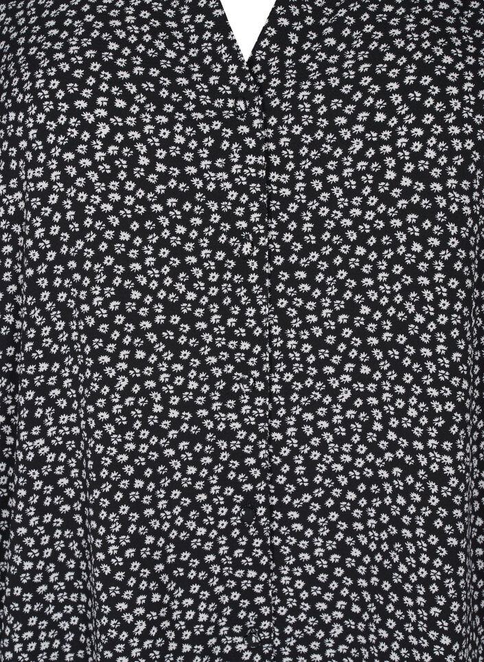 Sukienka midi z dlugim rekawem, Black Small Flower, Packshot image number 2