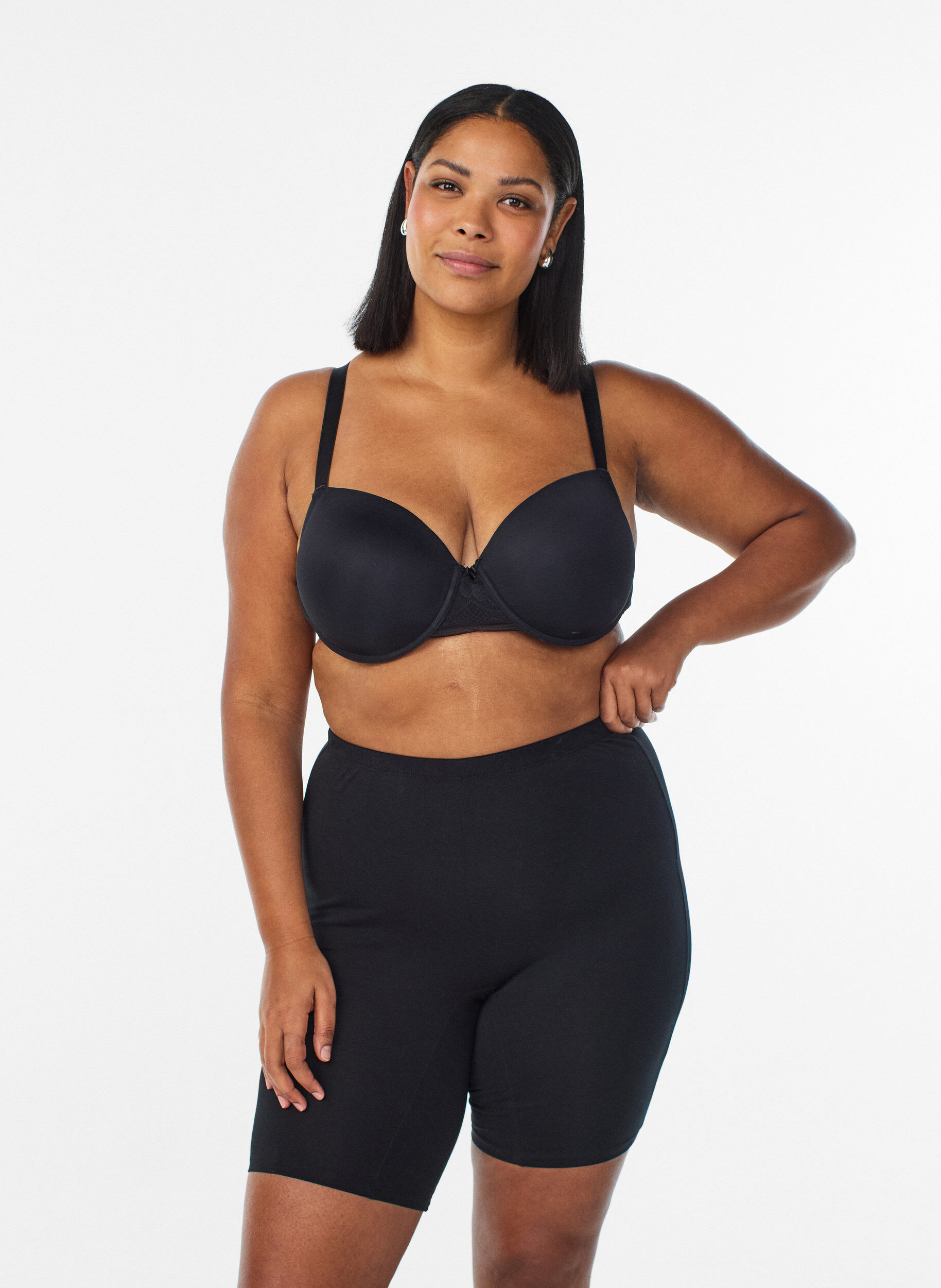 Bawelniane majtki z dlugimi nogawkami, Czarne, Model