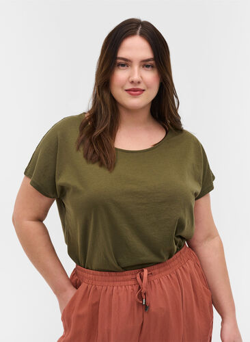 Koszulka z mieszanki bawelny, Ivy Green, Model image number 0