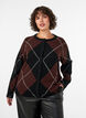 Kardigan w krate argyle, Czarne, Model image number 0