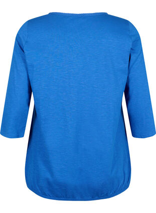 Bawelniana bluzka z rekawem 3/4, Galaxy Blue, Packshot image number 1