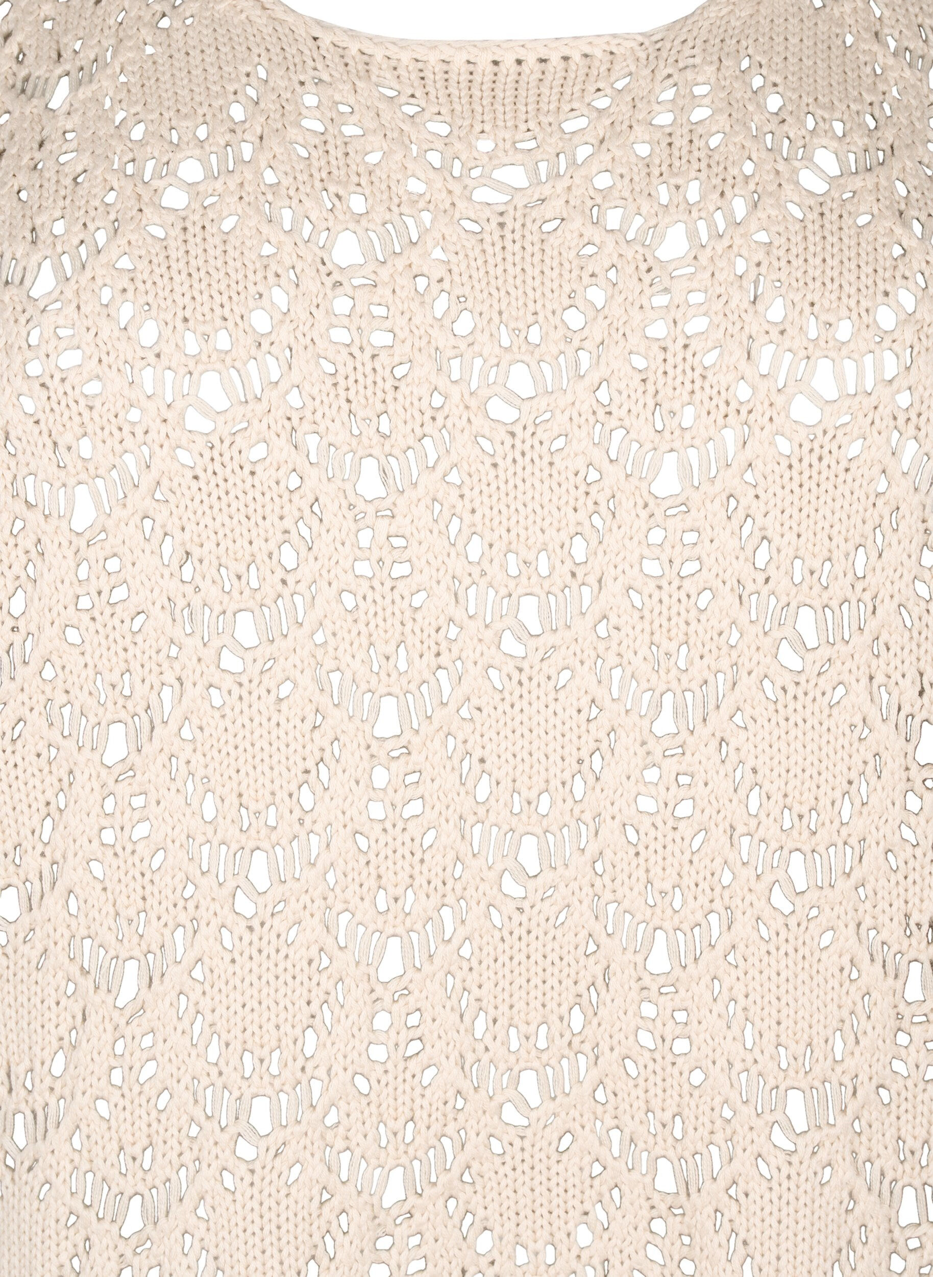 Zizzi Dzianinowa bluzka z kr&oacute;tkimi, nietoperzowymi rekawami, Beżowy, Packshot image number 2