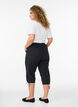 Bawelniane spodnie capri, Czarne, Model image number 1