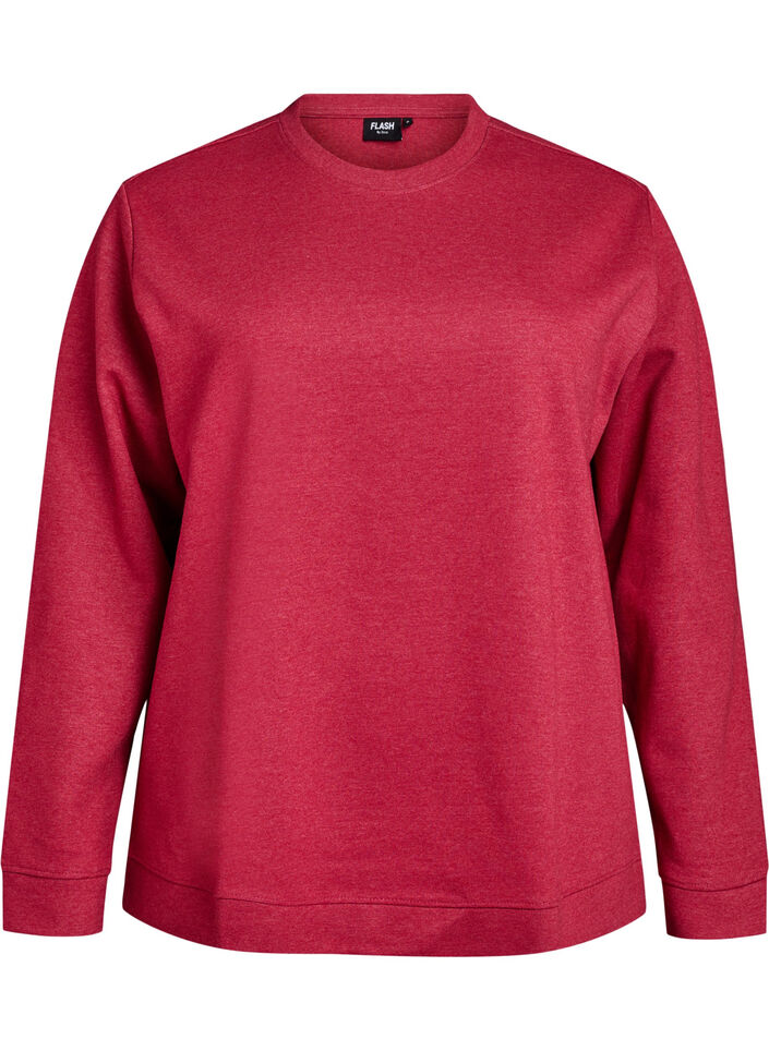 Bluza z okraglym dekoltem, Czerwony, Packshot image number 0