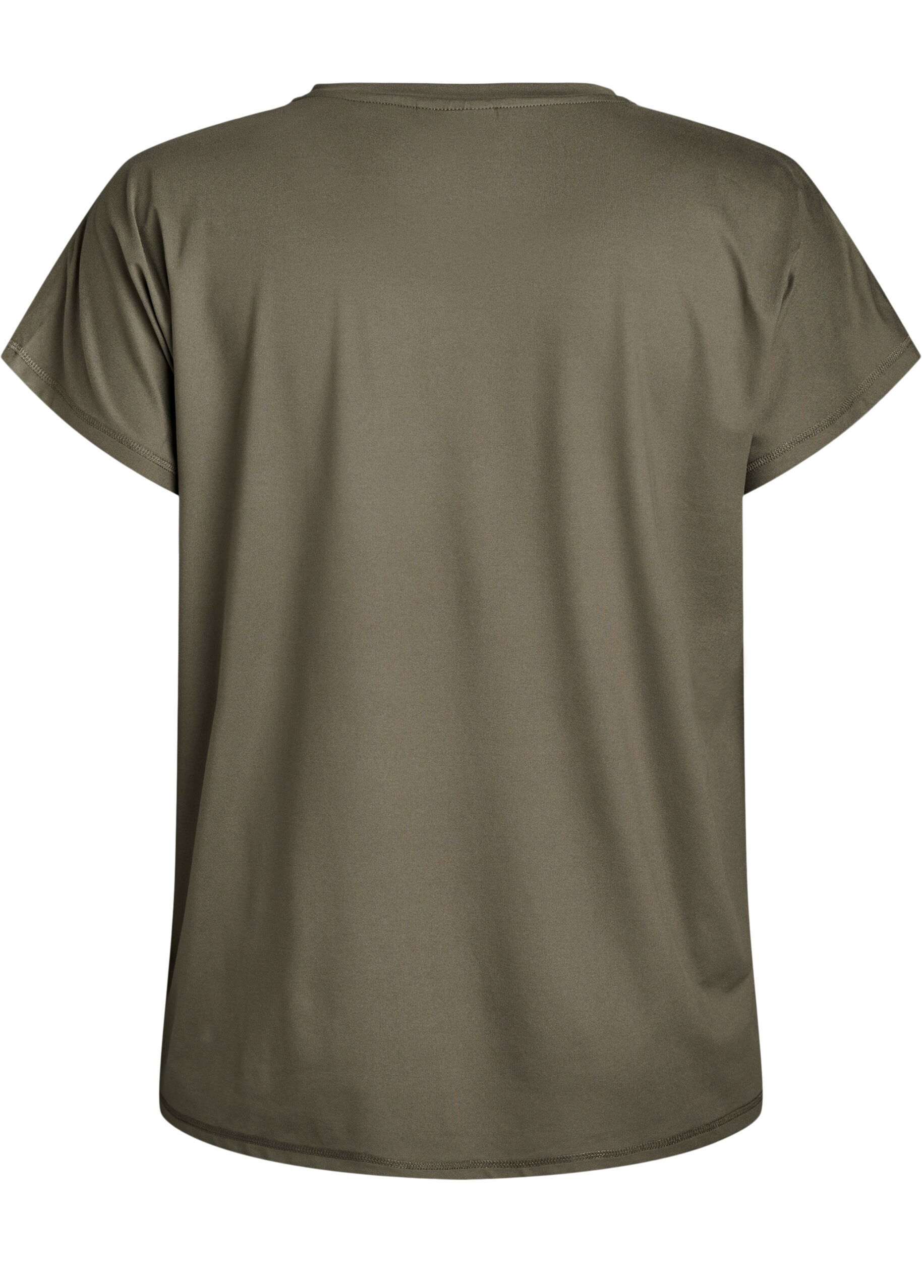 Zizzi Koszulka treningowa w jednolitym kolorze, Zielony, Packshot image number 1