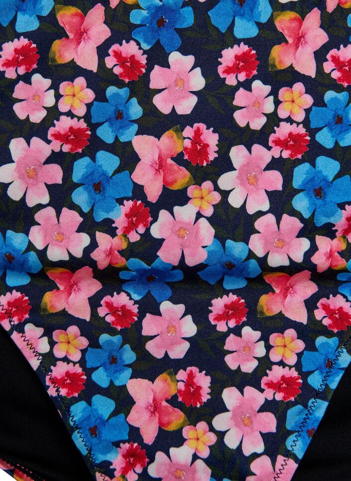  Kwiecisty dól bikini z wysokim stanem, Różowy, Packshot image number 2