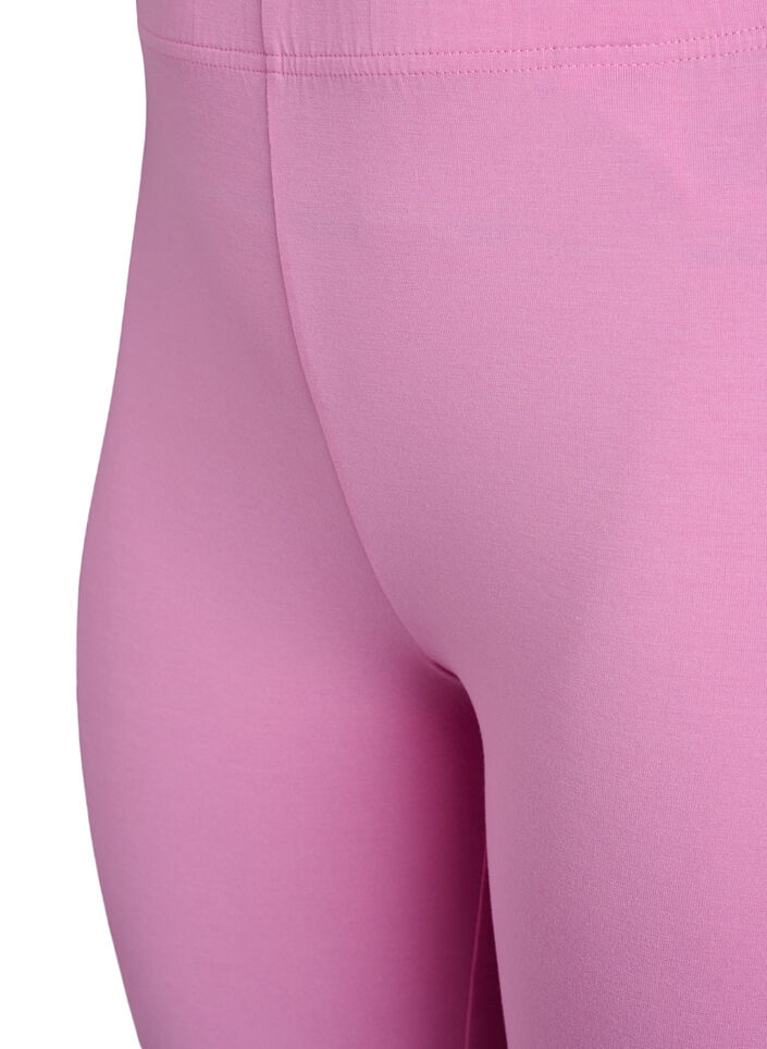 Legginsy 3/4 typu basic z wiskozy, R&oacute;żowy, Packshot image number 2
