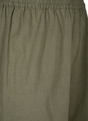 Spodnie o dlugosci 7/8 z mieszanki bawelny z lnem, Deep Lichen Green, Packshot image number 2