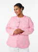 Lekka pikowana kurtka z kwiatowym nadrukiem, R&oacute;żowy, Model image number 0