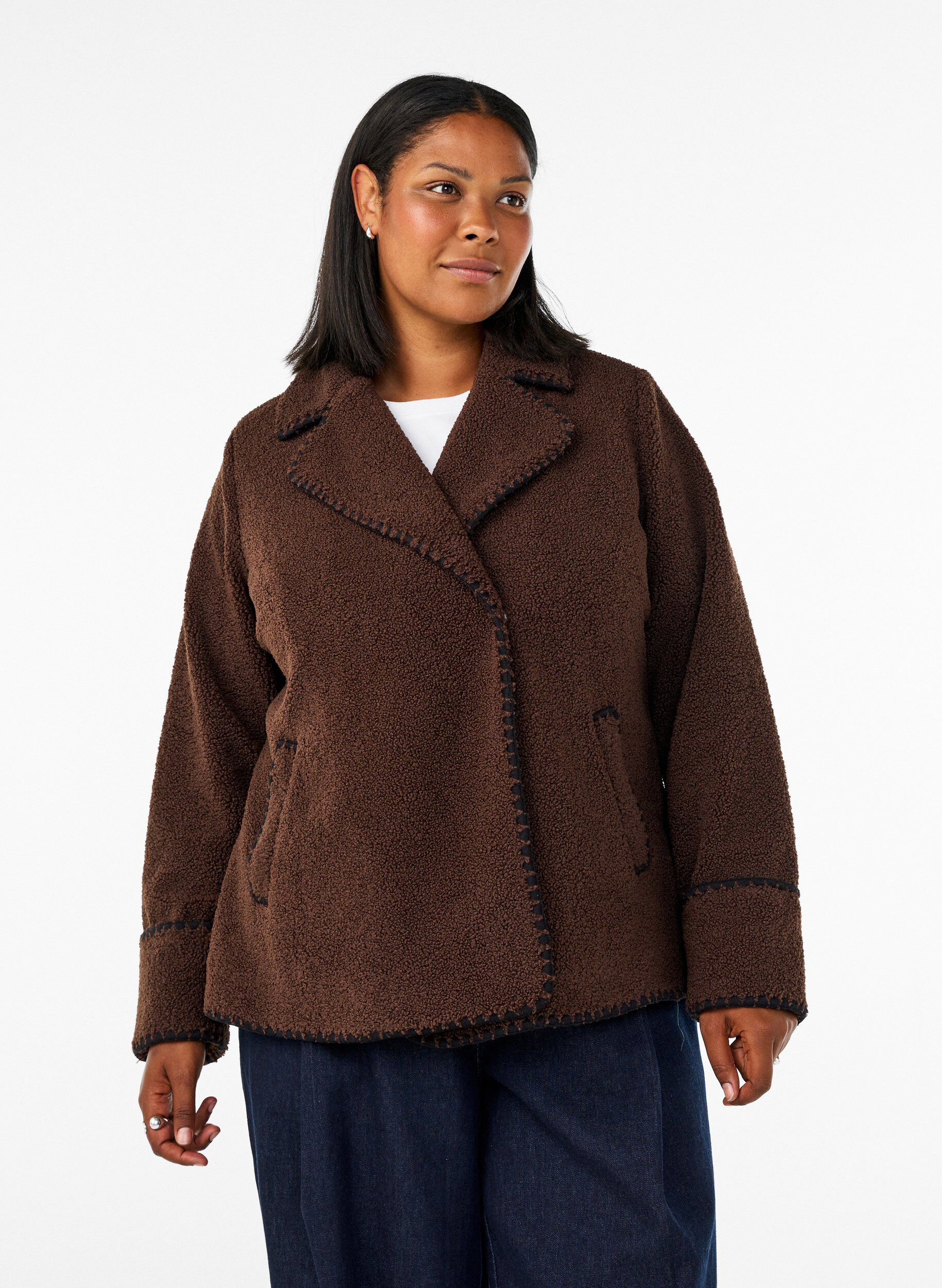 Bluza z kapturem, zamkiem blyskawicznym i kieszeniami, Zielony, Model