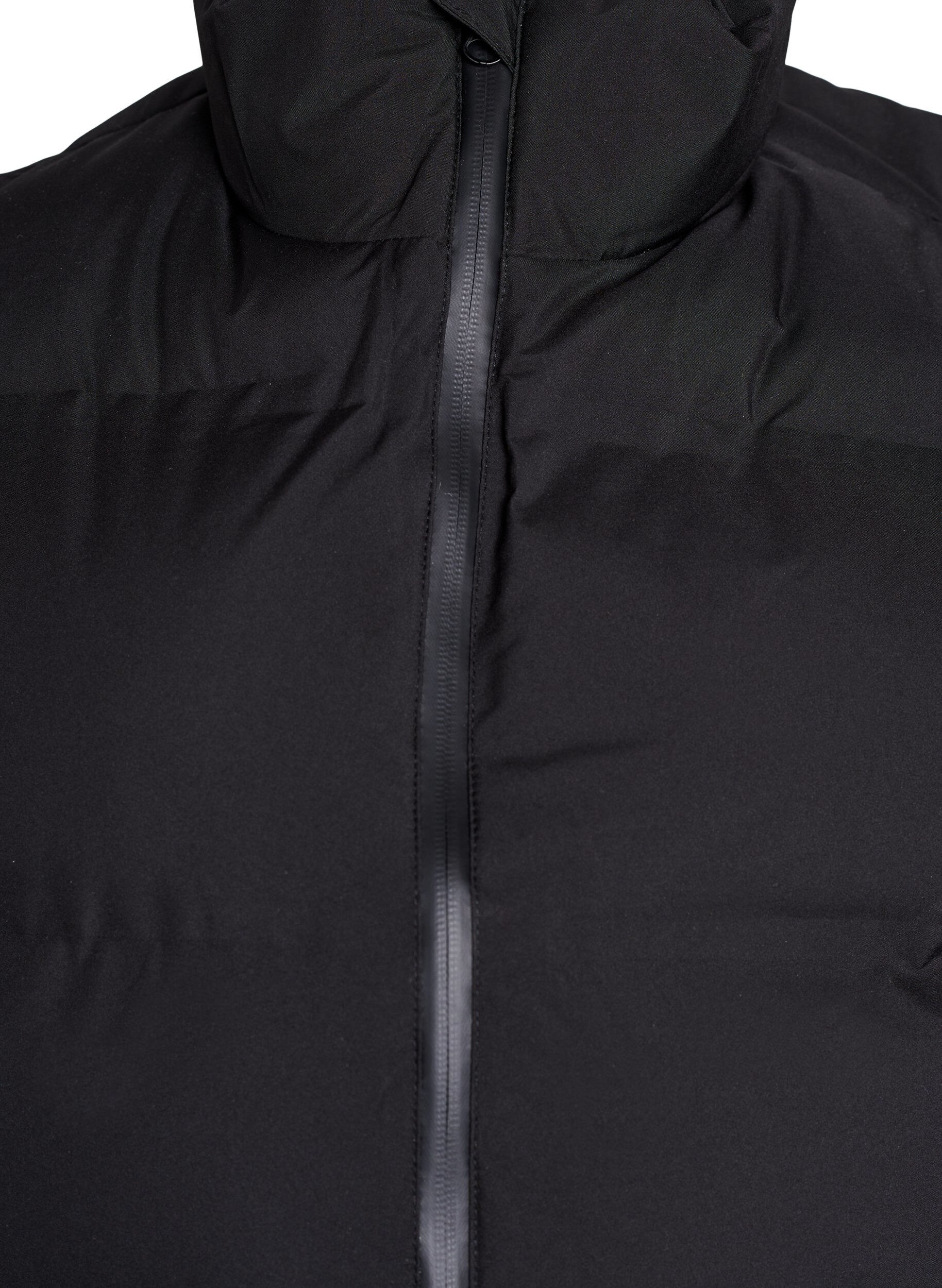 ZizziKr&oacute;tki bufiasty bezrekawnik z wysokim kolnierzem, Czarne, Packshot image number 2