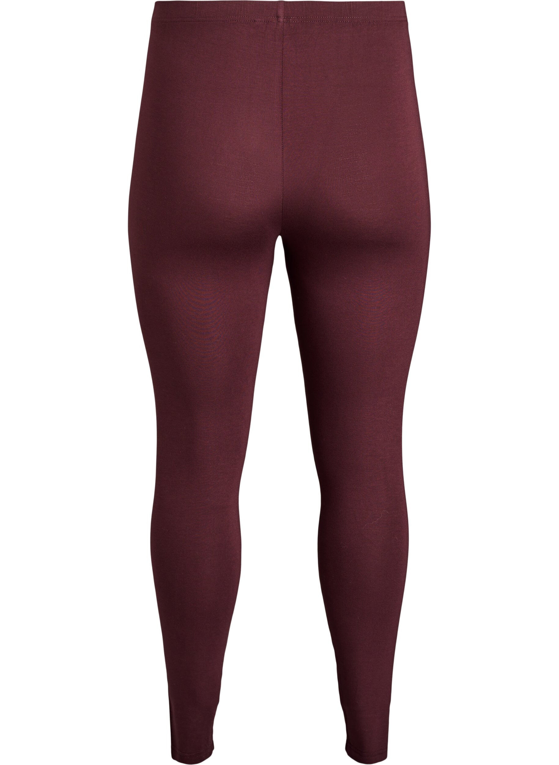 ZizziLegginsy basic z wiskozy, Ciemnobordowy, Packshot image number 1