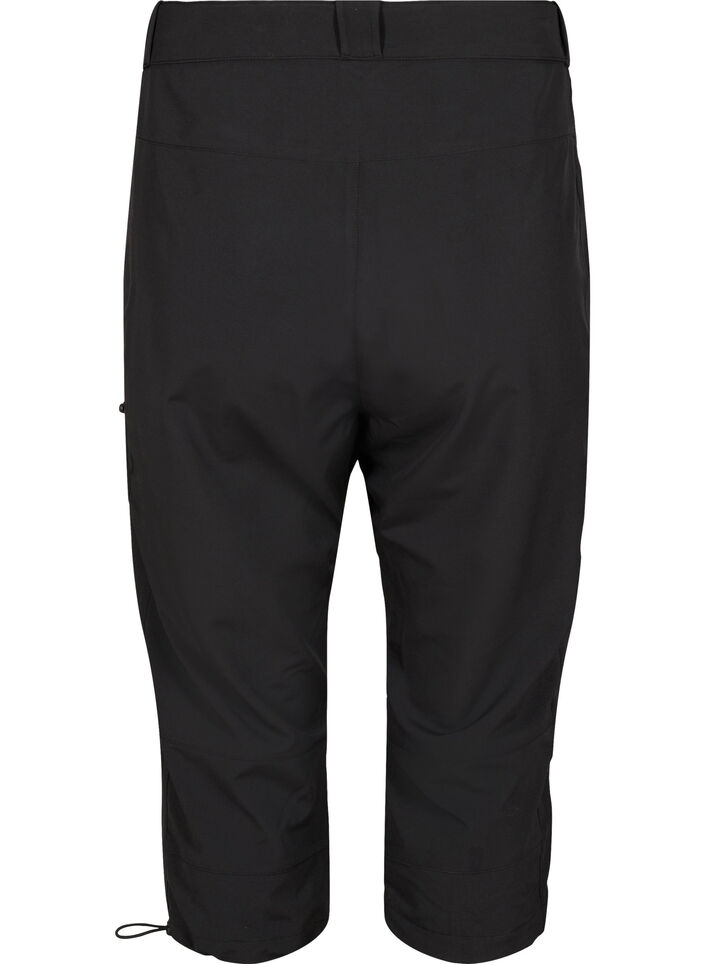 Capri hiking shorts with pockets, Black, Packshot image number 1