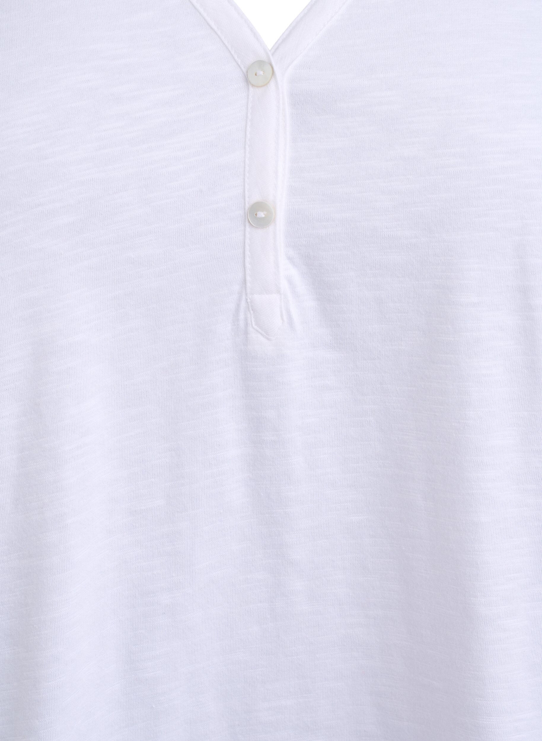 ZizziT-shirt z guzikami, Biały, Packshot image number 2