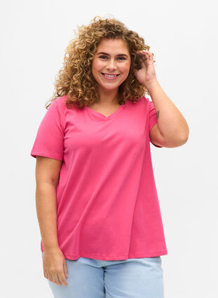Koszulka typu basic, Fandango Pink, Model image number 0