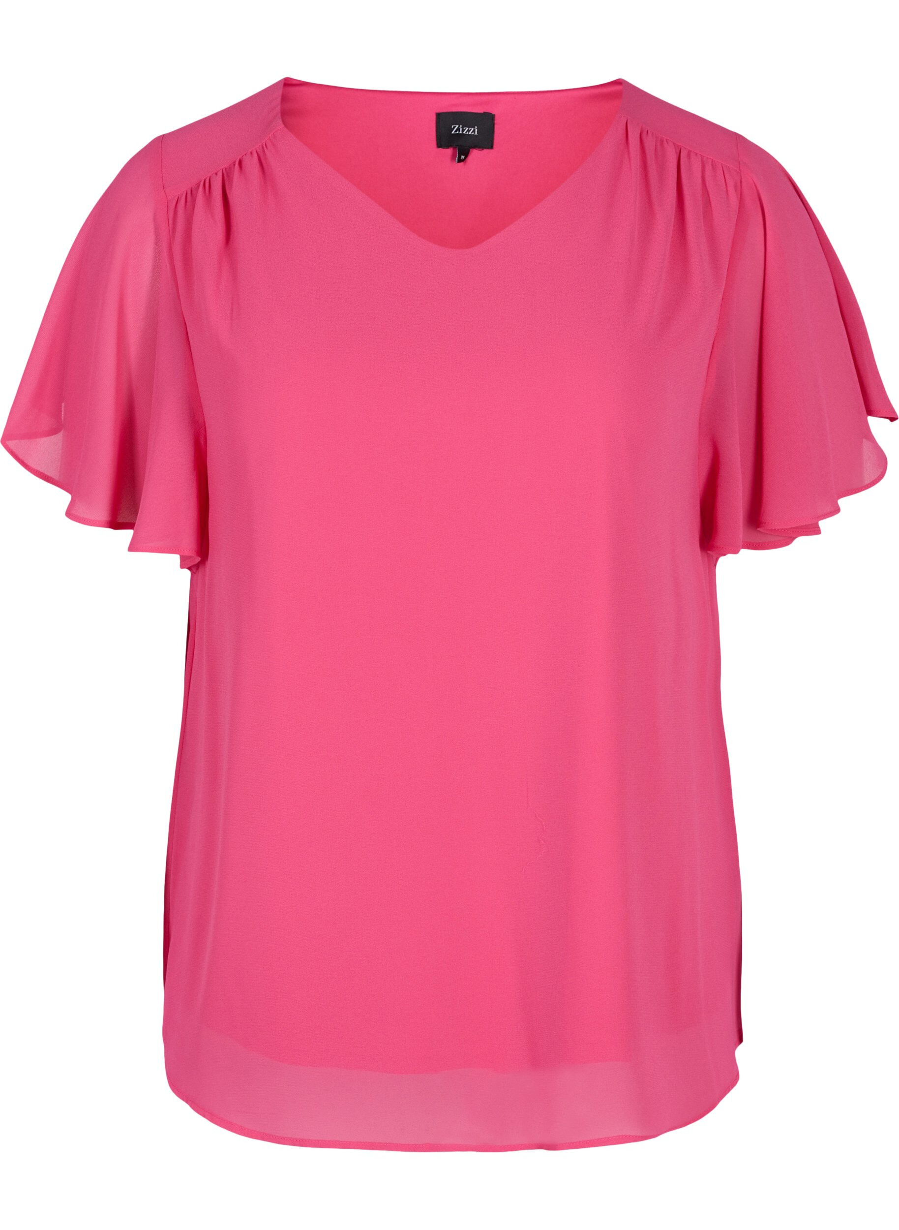 Zizzi Short-sleeved blouse, Magenta, Packshot image number 0