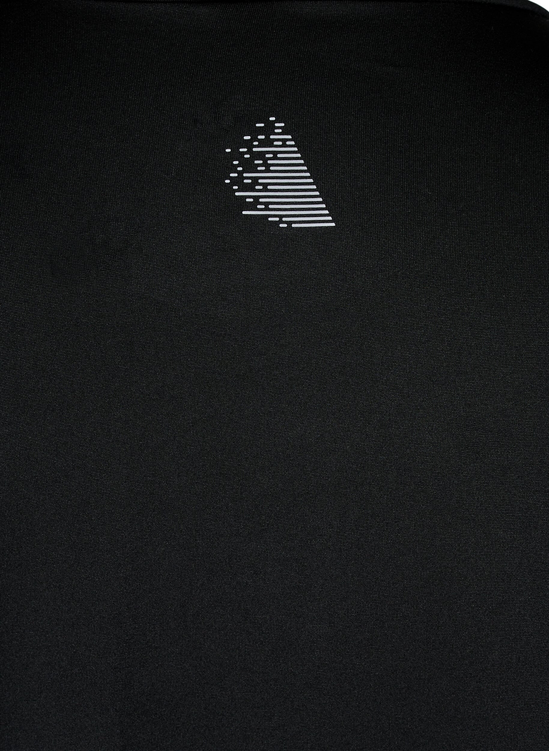 Zizzi Top treningowy z wysokim zapieciem pod szyja, Black, Packshot image number 3