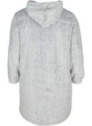 Pluszowa sukienka z kapturem, Light Grey, Packshot image number 1