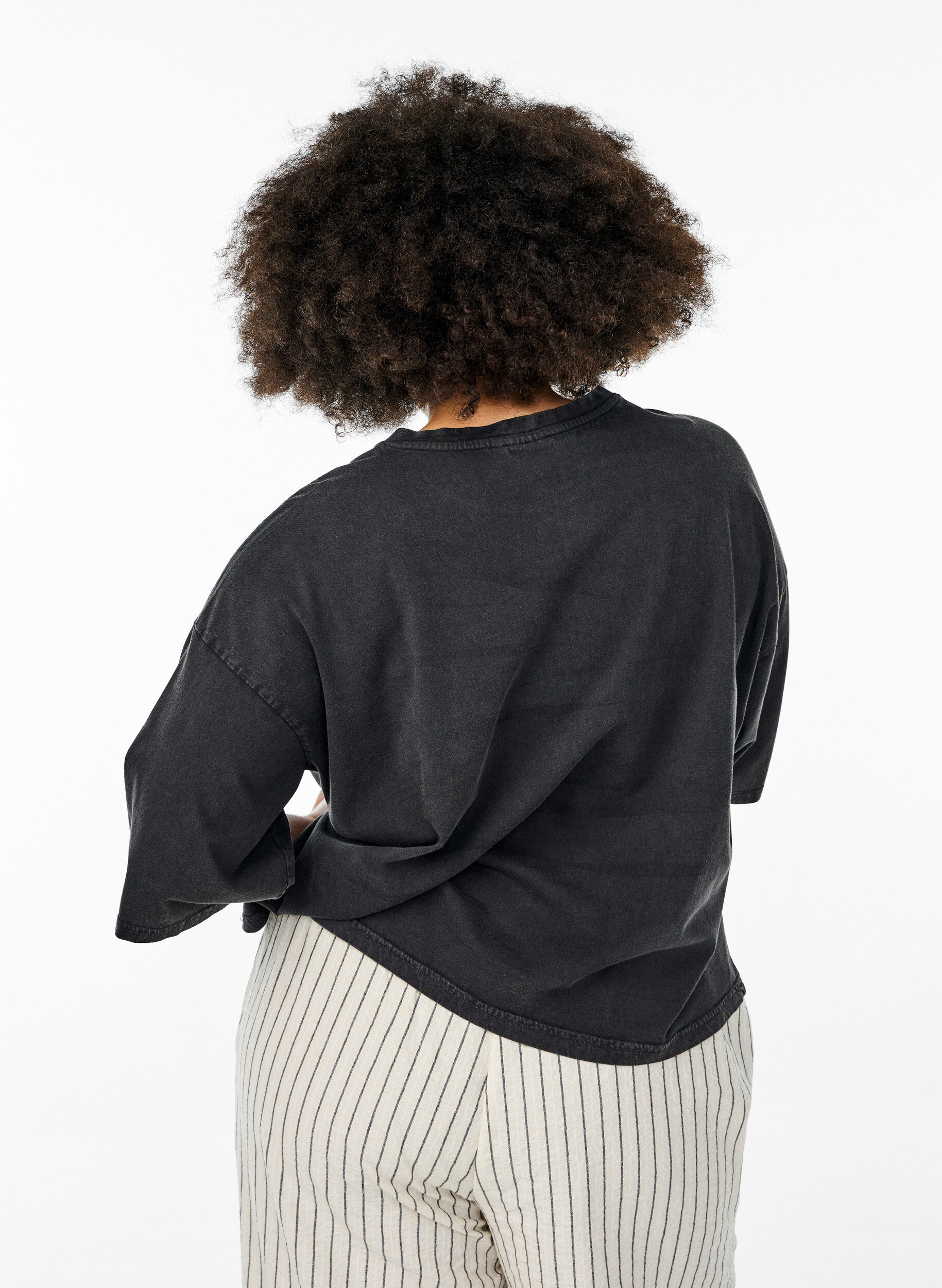 Zizzi Kr&oacute;tka koszulka o luznym kroju, Szary, Model image number 2