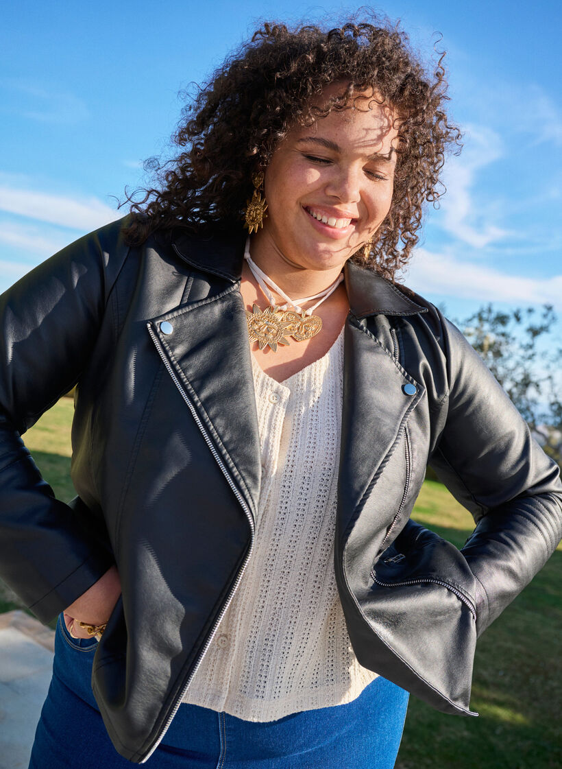 Jersey cardigan with short sleeves, Vanilla, Image image number 0