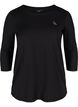 Sportowy top z rekawami 3/4, Czarne, Packshot image number 0