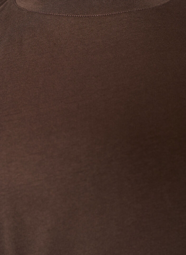 T-shirt z drapowaniem, Brązowy, Packshot image number 2