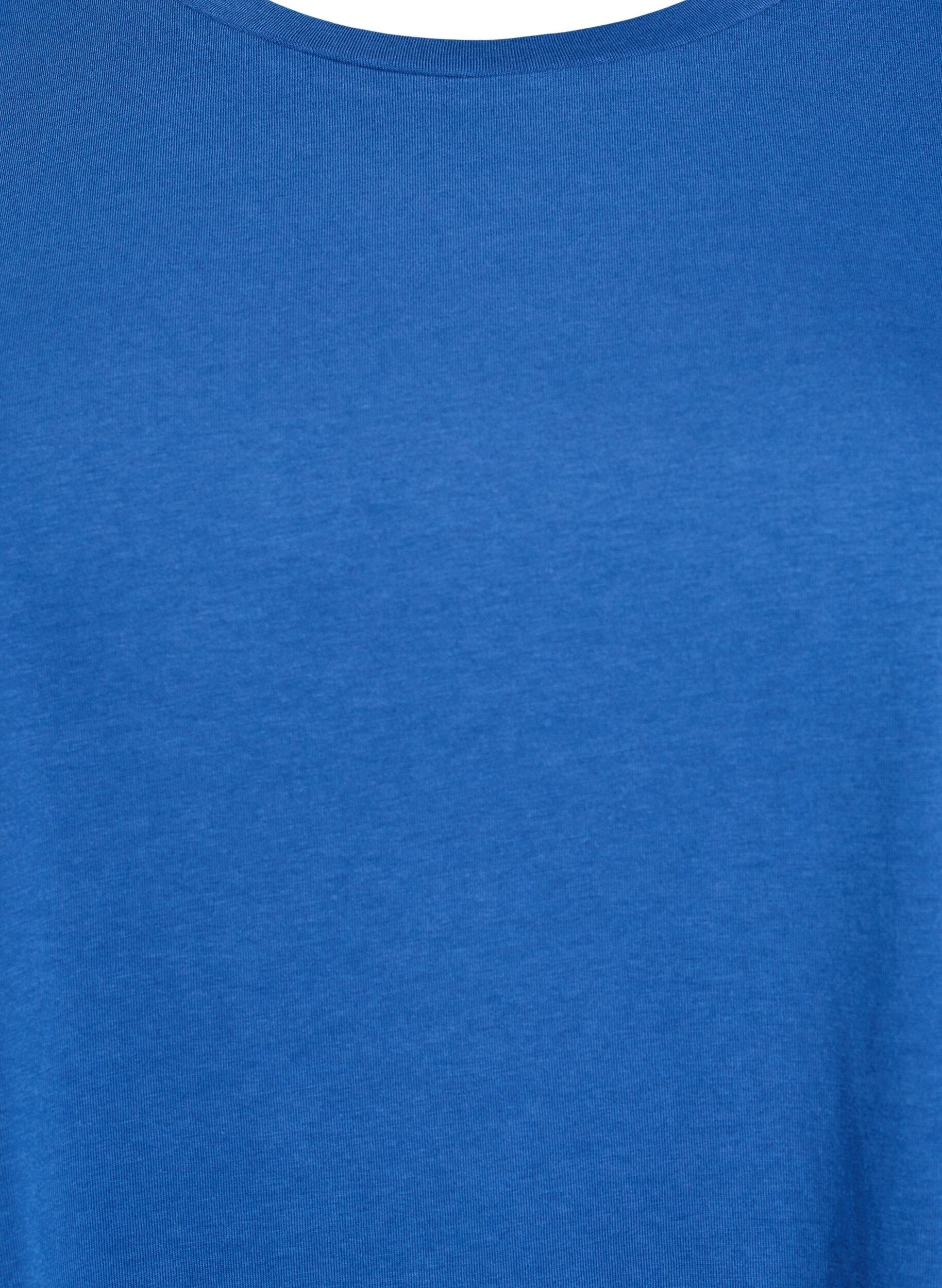 ZizziT-shirt z kr&oacute;tkim rekawem z mieszanki bawelny, Niebieskie, Packshot image number 2