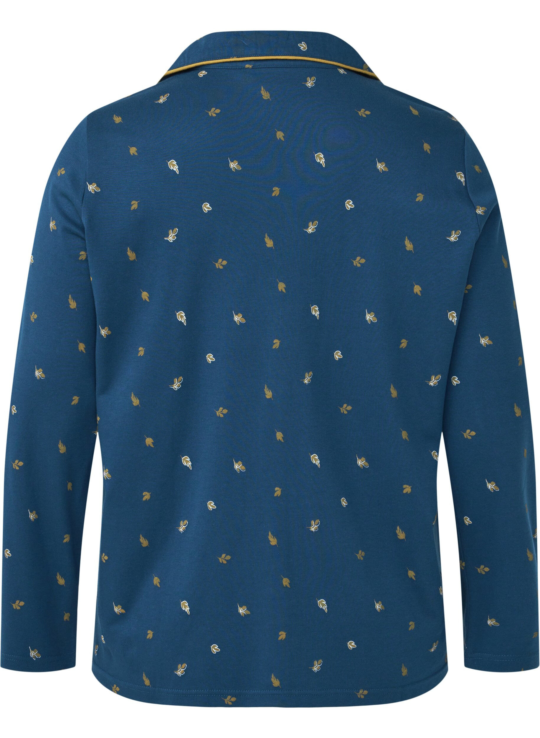 Zizzi Bawelniana koszula nocna, Blue Opal AOP, Packshot image number 1