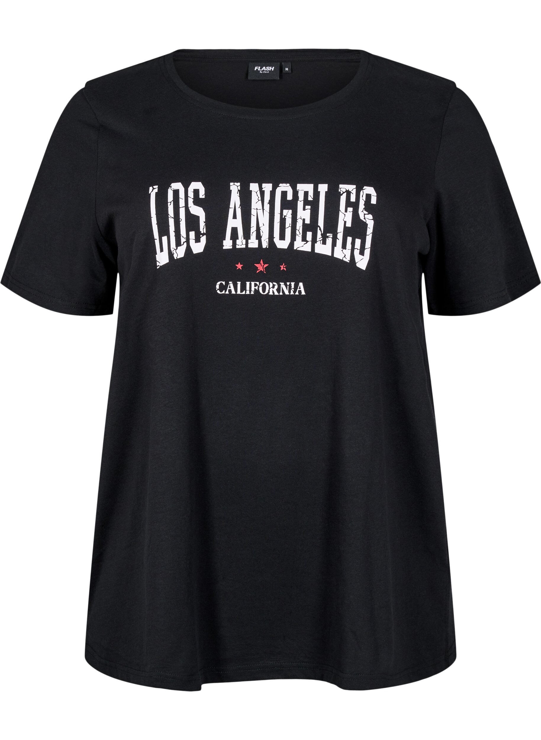 Zizzi FLASH - T-shirt z nadrukiem, Czarne, Packshot image number 0