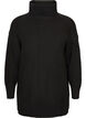 Sweter o luznym splocie z golfem, Czarne, Packshot image number 0