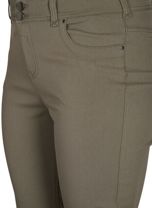 Dopasowane spodnie capri z mieszanki wiskozy, Dusty Olive, Packshot image number 2