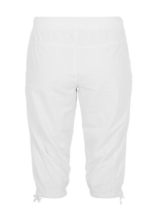 Bawelniane spodnie capri, Bright White, Packshot image number 1