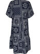 Sukienka siegajaca kostek z wiskozy z nadrukiem paisley i kr&oacute;tkimi rekawami, Niebieskie, Packshot image number 1