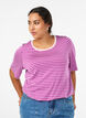 Koszulka z TENCEL&trade; Lyocell i paskami, Fioletowy, Model image number 0