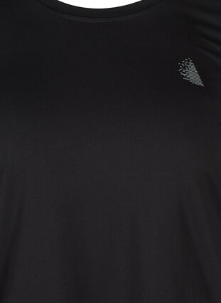 Koszulka do cwiczen z rekawami 3/4, Black, Packshot image number 2