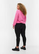 Cropped trousers with a light shine, Black, Model image number 1