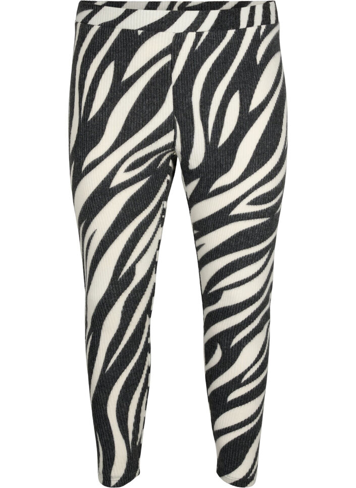 Legginsy z motywem zebry, White Zebra, Packshot image number 0