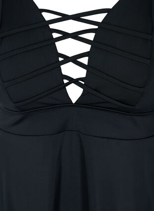 Sukienka kapielowa ze sznurkami, Black, Packshot image number 2