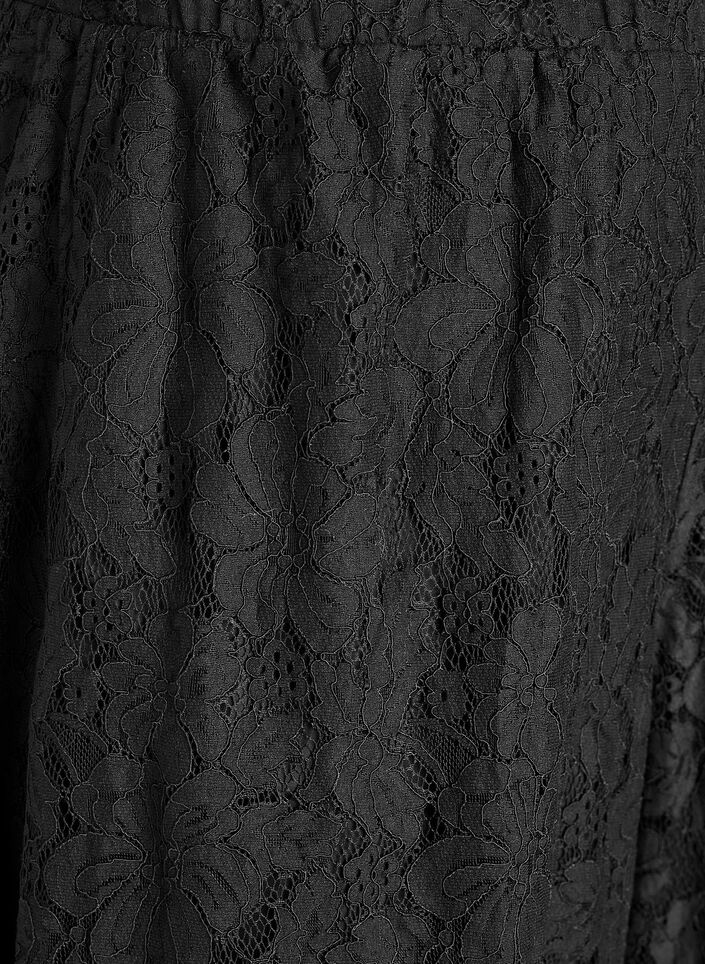 Spodnie z koronki balonowej z wysoka talia, Czarne, Packshot image number 2