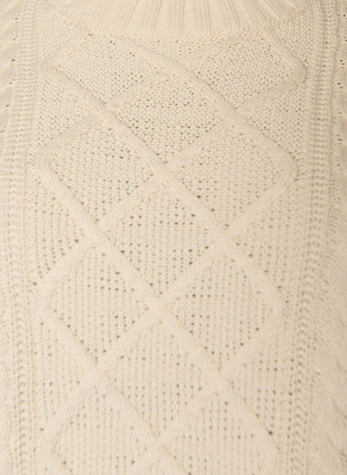 Sweter o warkoczowym splocie, Biały, Packshot image number 2
