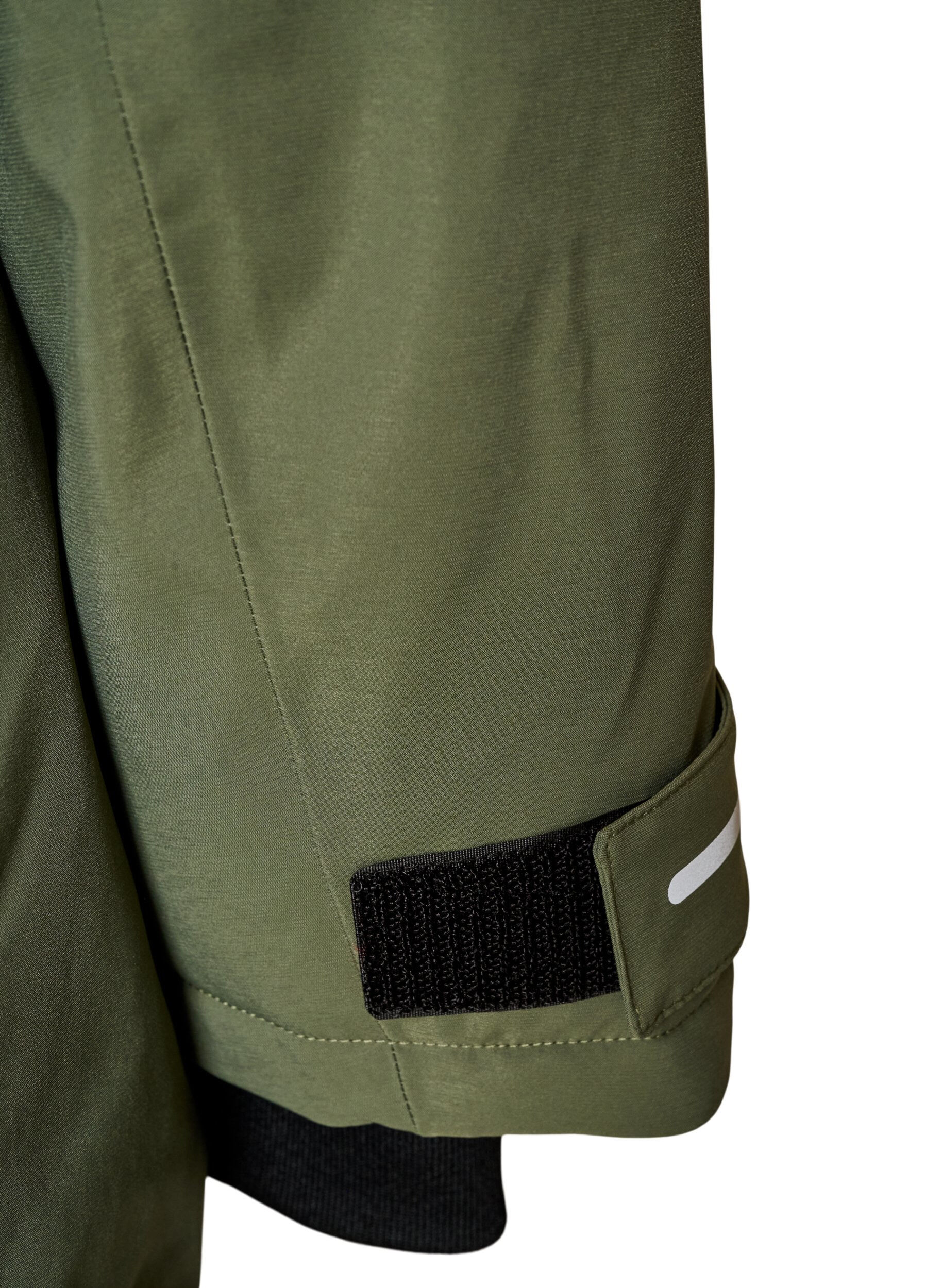 ZizziHydrofobowa parka z kapturem i funkcjonalnymi detalami, Zielony, Packshot image number 4