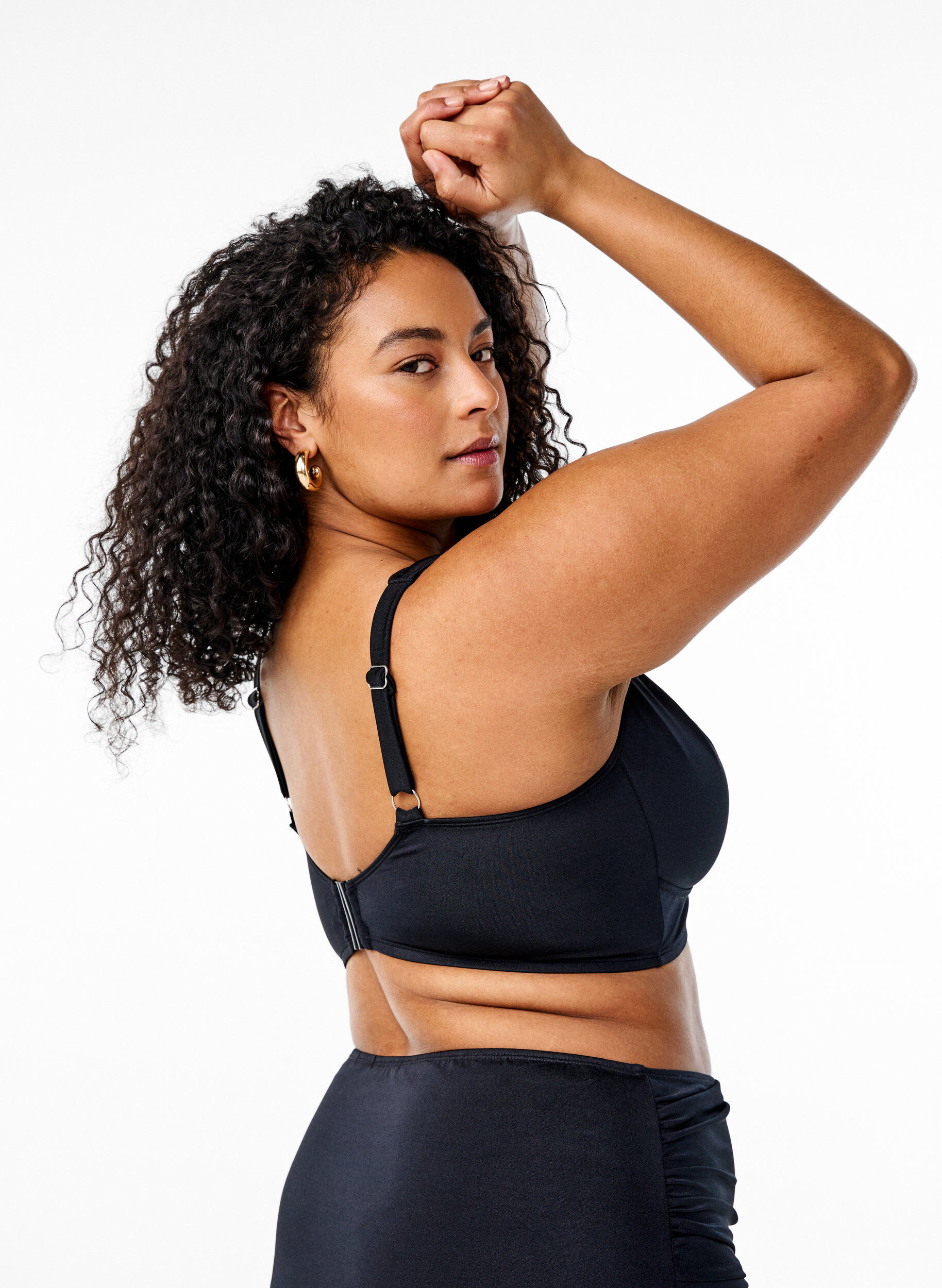 Zizzi G&oacute;ra od bikini w pelni zakrywajaca cialo, Czarne, Model image number 2