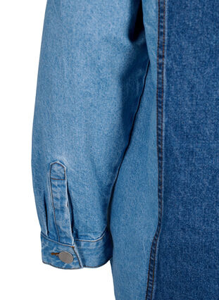Kolorowa kurtka jeansowa, Light Blue Denim, Packshot image number 4