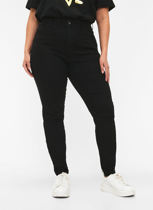 FLASH – jeansy o bardzo waskim kroju, Black, Model image number 2