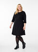 Sukienka w ksztalcie litery A z rekawem 3/4, Czarne, Model image number 1